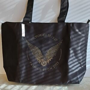 Victoria's Secret Black Tote with Gold Design